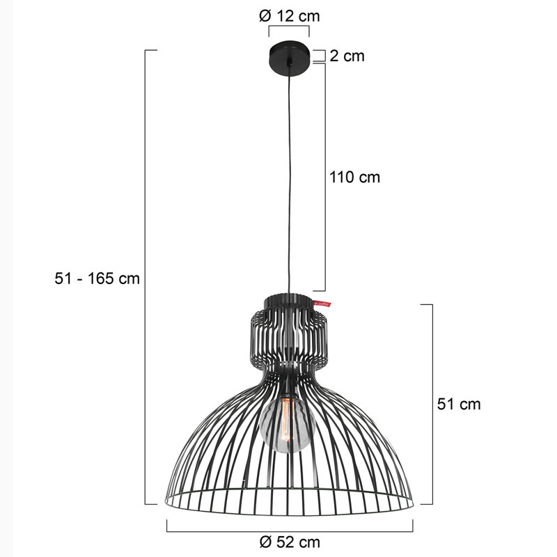 Dunbar 1 - Light Black Dome Pendant