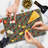 Ambesonne Toucan Cutting Board Large Size Tropical Birds Rainforest Dark Salmon Multicolor
