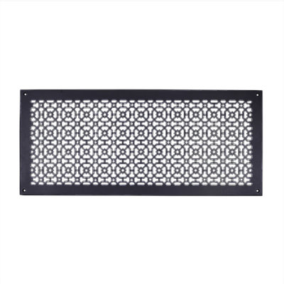 Ouverture de conduit 10 po x 26 po AIR RETOUR | Couvercle de conduit lourd en aluminium coulé (12 po x 28 po au total) | Thermolaqué