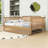 Wood Daybed with Trundle and Rattan Frame-1070943261-1070943262