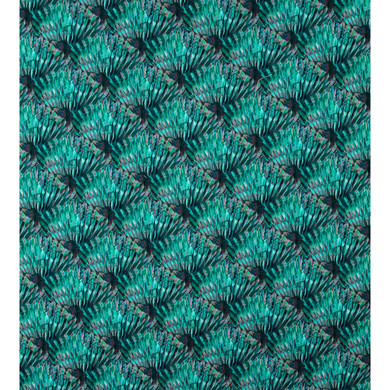 Tissu Bloom Bloom, Bleu paon