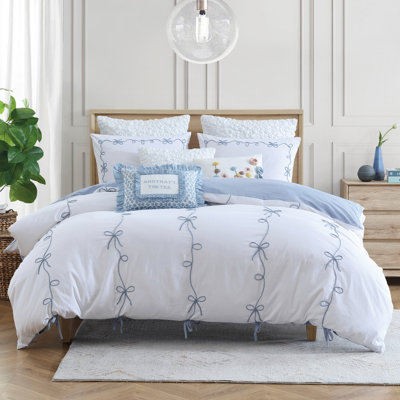 Peri Home Sasha Bows Comforter Set Blue