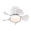 Ventilateur de plafond 21 pouces à faible bruit avec télécommande et lumière à DEL pour cuisine, salle à manger, salle de bain et patio-590348819
