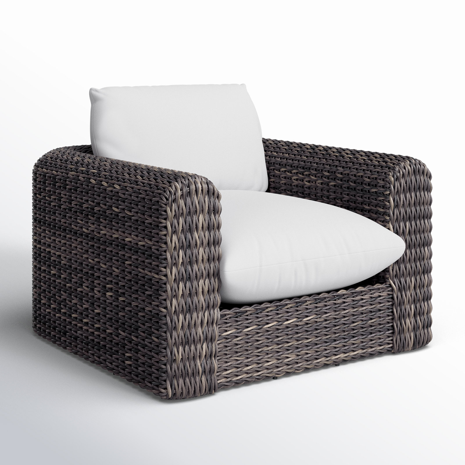 Swivel Wood Outdoor Lounge Chair