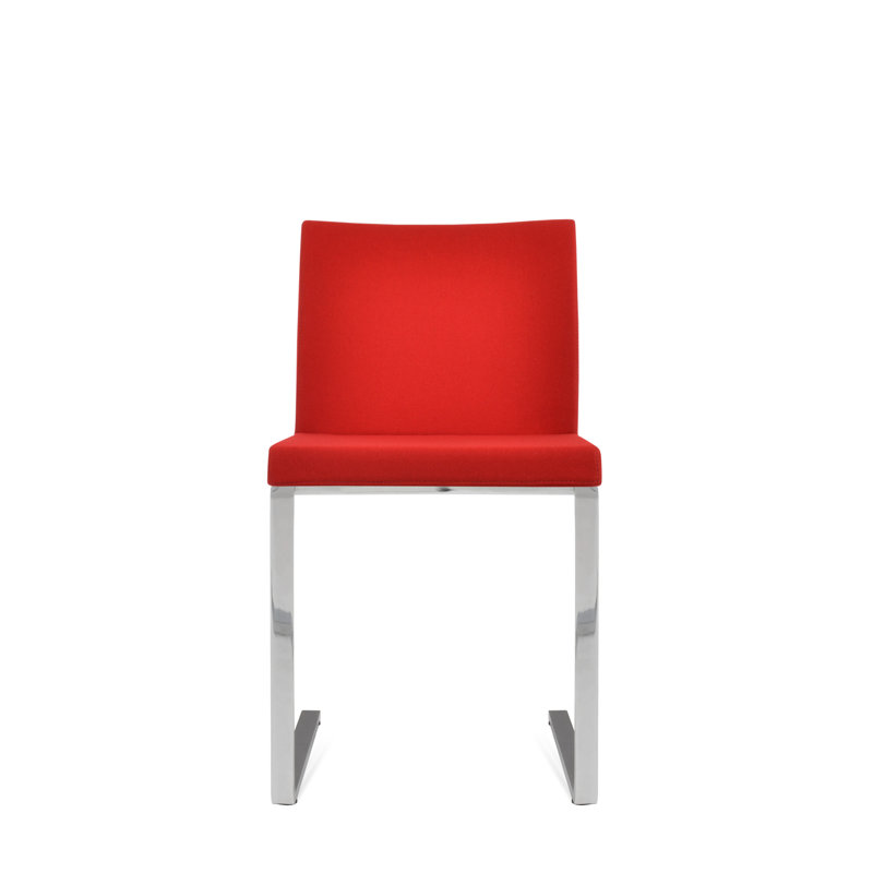 Aria Flat Side Chair, Red Wool
