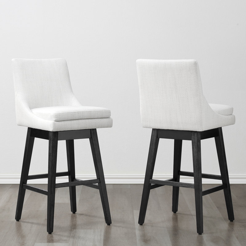 Aleksy Swivel Counter & Bar Stool, Bar Stool (30" Seat Height), White