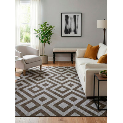 Urbano Geometric Area Rug in Gray