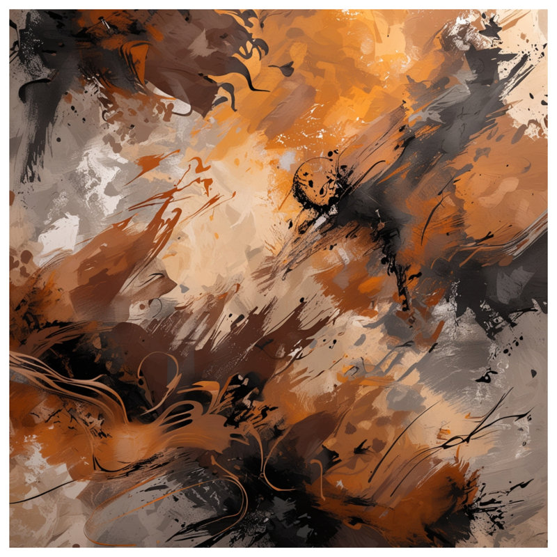 Couvertures d'art abstrait brun et brun, 60in W x 80in H