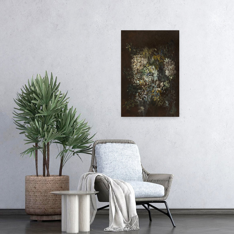 Art contemporain, art floral abstrait contemporain, H 24 po x l 16 po