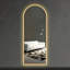 Miroir mural pleine longueur 65 po x 21 po à DEL, arche symétrique avec bordure en verre givré, éclairage à température de couleur à intensité variable 3, verre argenté sans cuivre, câblé ou à brancher