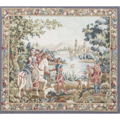 Hand-Knotted High-Quality Brown and Green Area Rug
