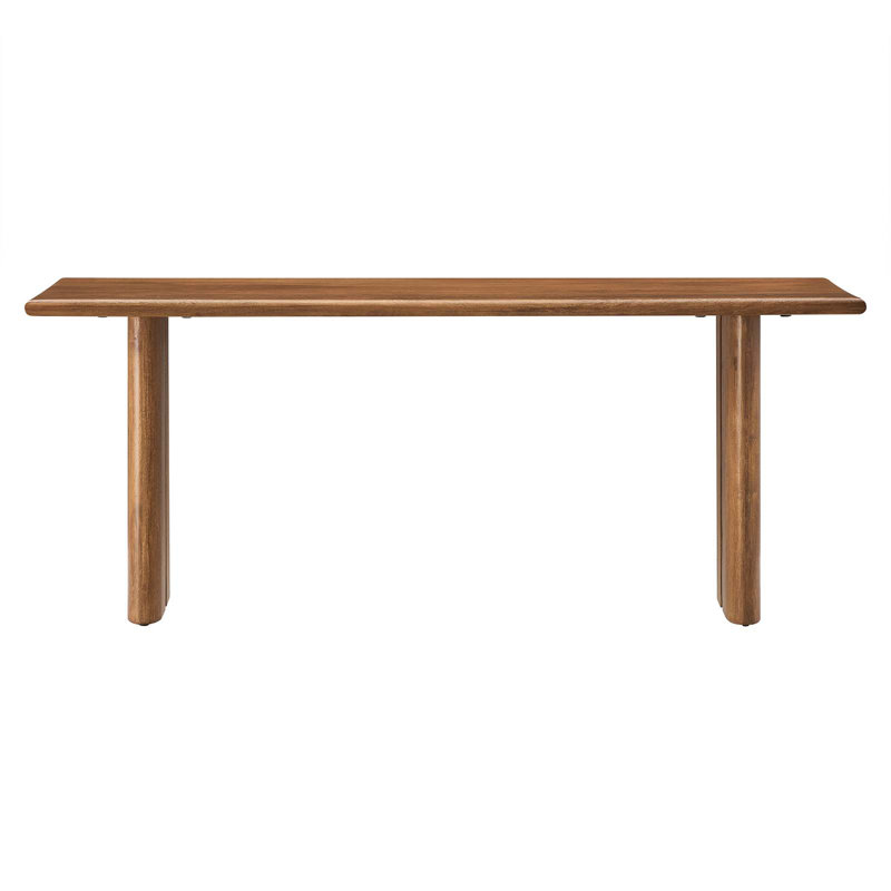 Banc en bois Amistad par Modway, H 18,5 po x l 46 po x P 15 po, Noyer