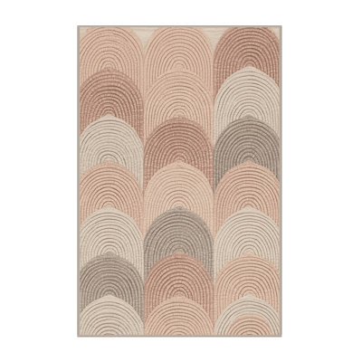 Soft Plush Fergus Easter Modern & Contemporary Abstract Area Rug in Beige – Beige Binding