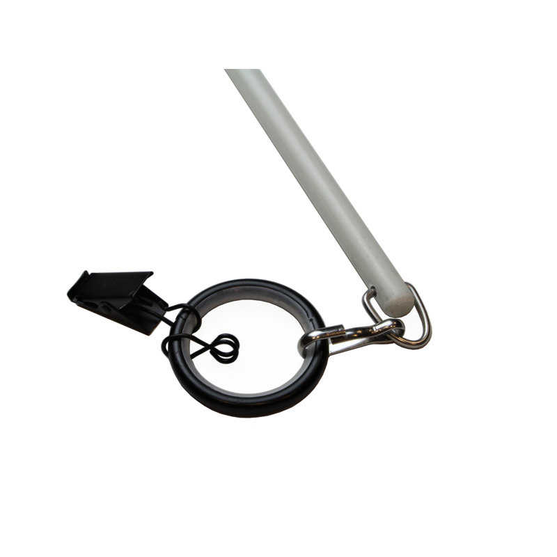 Accessoire de quincaillerie pour rideau en fibre de verre 0,25 po Camas, Blanc / noir, H 48 po x l 0,25 po x P 0,25 po