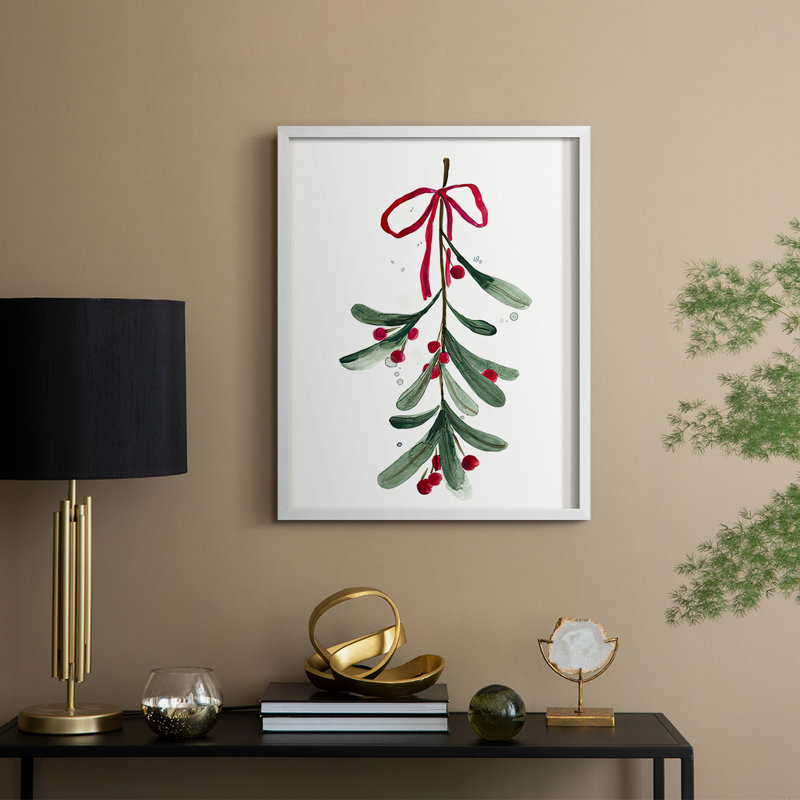 «Warm Winter Wishes V», reproduction encadrée en bois massif, H 11 po x l 9 po, Blanc