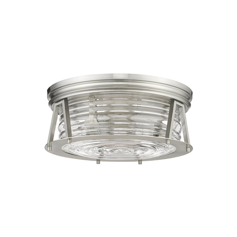 Plafonnier encastré 3 lumières 16 po Smithies, Nickel brossé