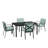 Halles 4 - Person Patio Dining Set with Rectangular Table , Cushions Included-711294040