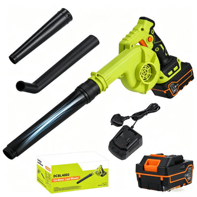 20V Cordless Brushless Leaf Blower, 145 MPH 165 CFM Electric Blower with 6‑Speed Modes, 4.0Ah Battery & 2.2A Fast Charger for Yard, Lawn and Light Snow Removal
