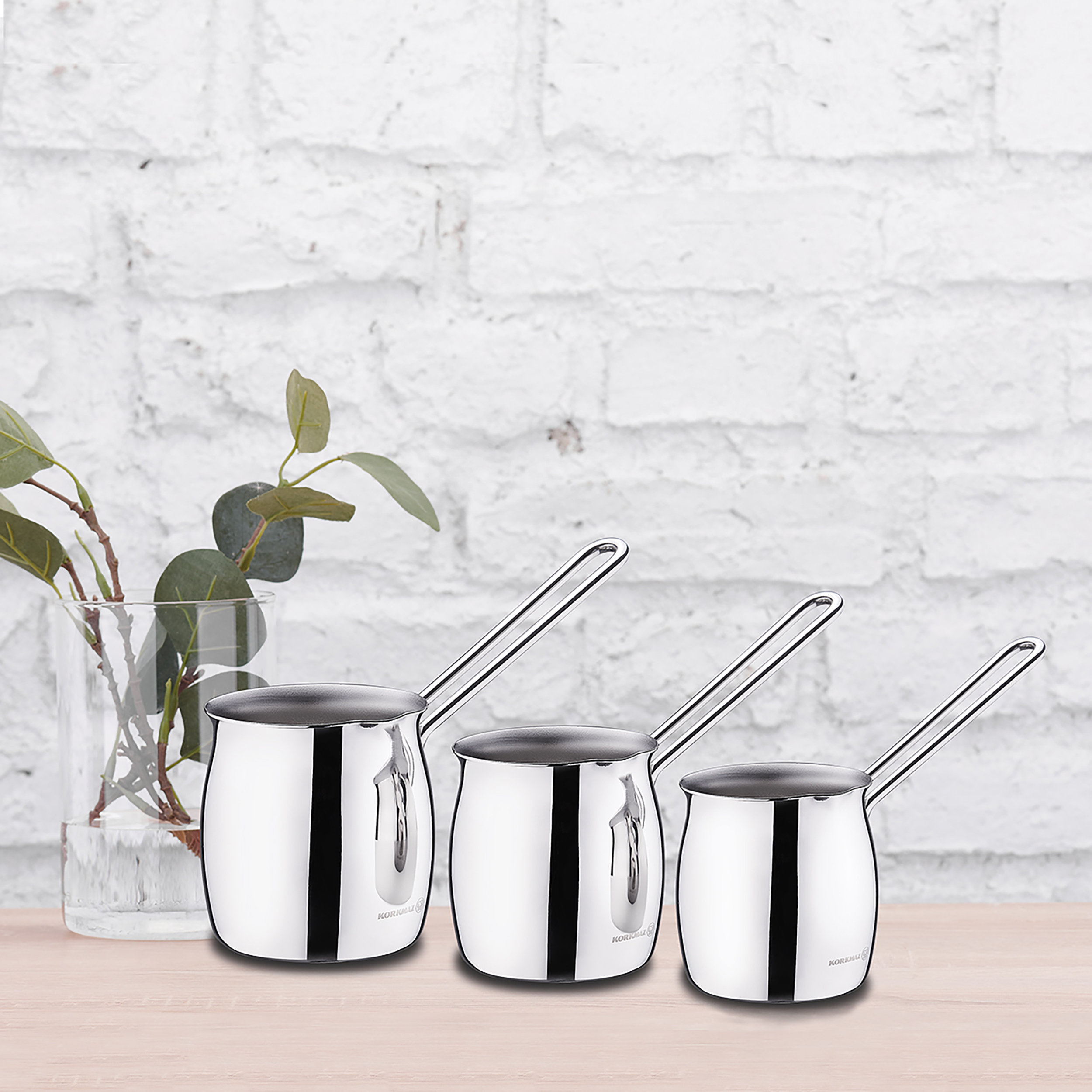 Korkmaz Tombik Stainless Steel Cookware Set, Cooking Pots with