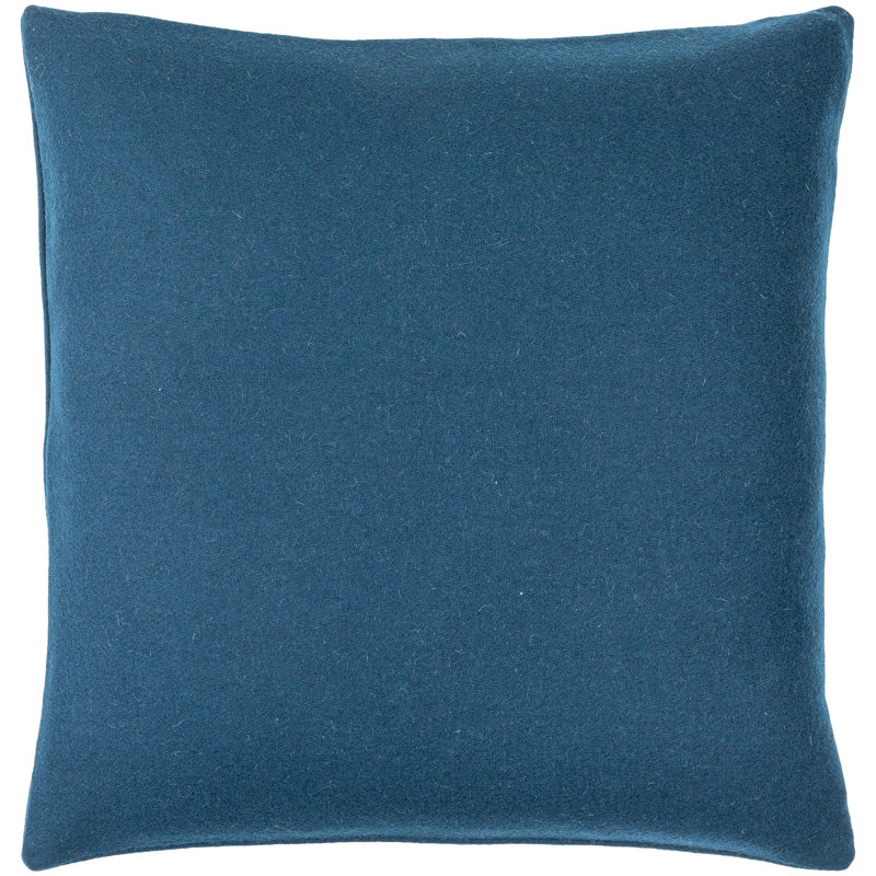 Alcona Wool Blend Throw Pillow, 20" x 20", Teal, Pillow Cover Only - No Insert