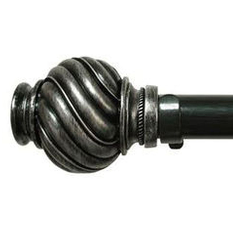 Annyssa Single Curtain Rod, 1.25" H x 72" W x 1.25" D