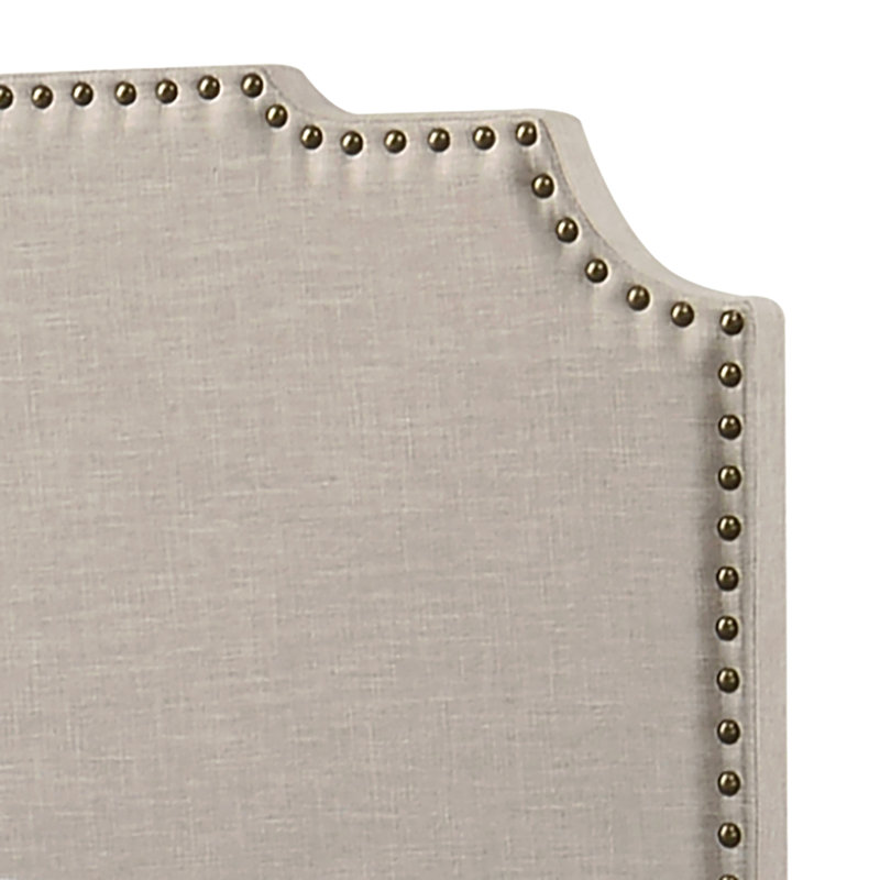 Copper Beige Upholstered Eastern King Panel Bed