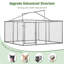 Metal Yard Dog Kennel With Canopy And Lockable Door-108687124