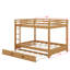 Lit superposé en bois avec lit gigogne-593561592
