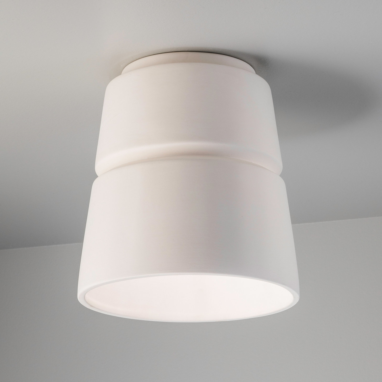 Logan Ceramic Empire Outdoor Flush Mount, Bisque, Incandescent (Not Included)