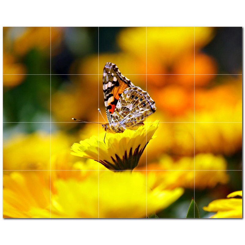 Murale décorative en céramique 4,25 po x 4,25 po