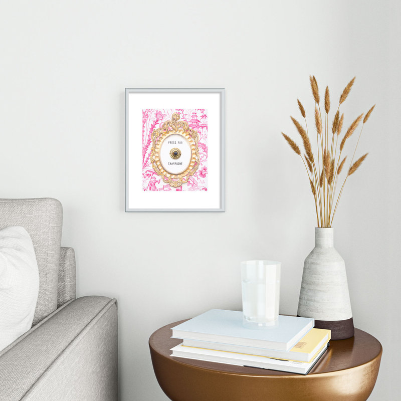 «Lisa Golightly Press For Champagne», reproduction d'art encadrée, Argent, H 10 po x l 8 po