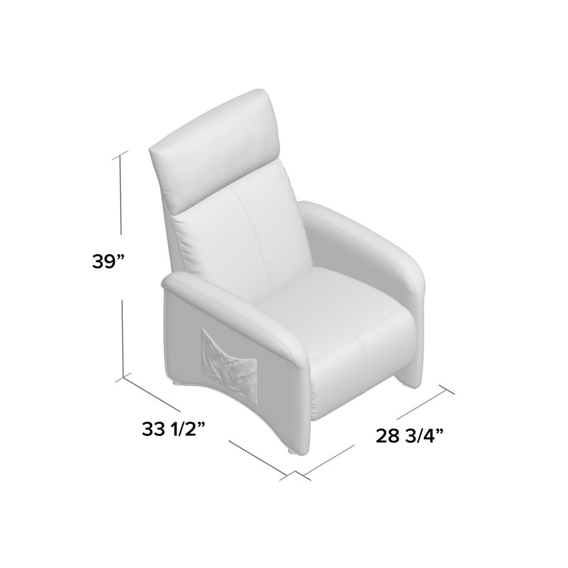 Fauteuil inclinable manuel standard en cuir Dombroski, Similicuir chocolat