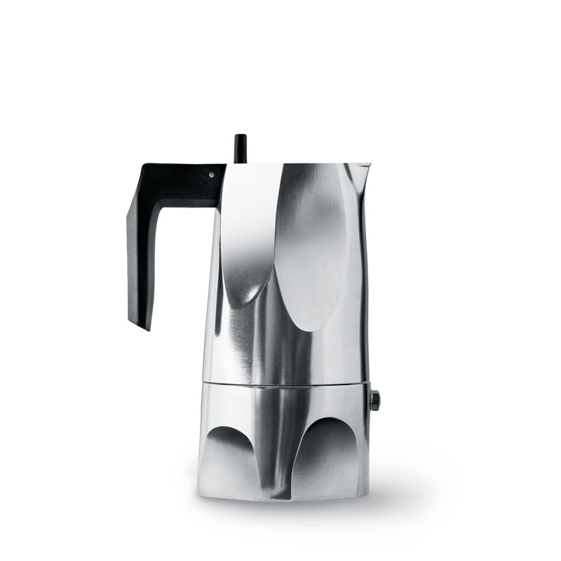 Alessi Ossidiana Stovetop Espresso Maker, 3 Cup, Aluminium