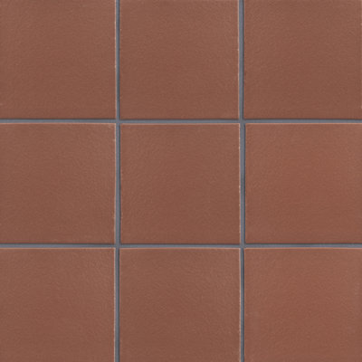Klinker 8"x 8" Ceramic Floor and Wall Quarry Tile in Red