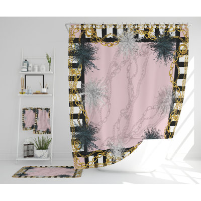 Ninel Polyester Shower Curtain Set