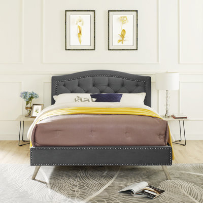 Applewhite Upholstered Metal Platform Bed