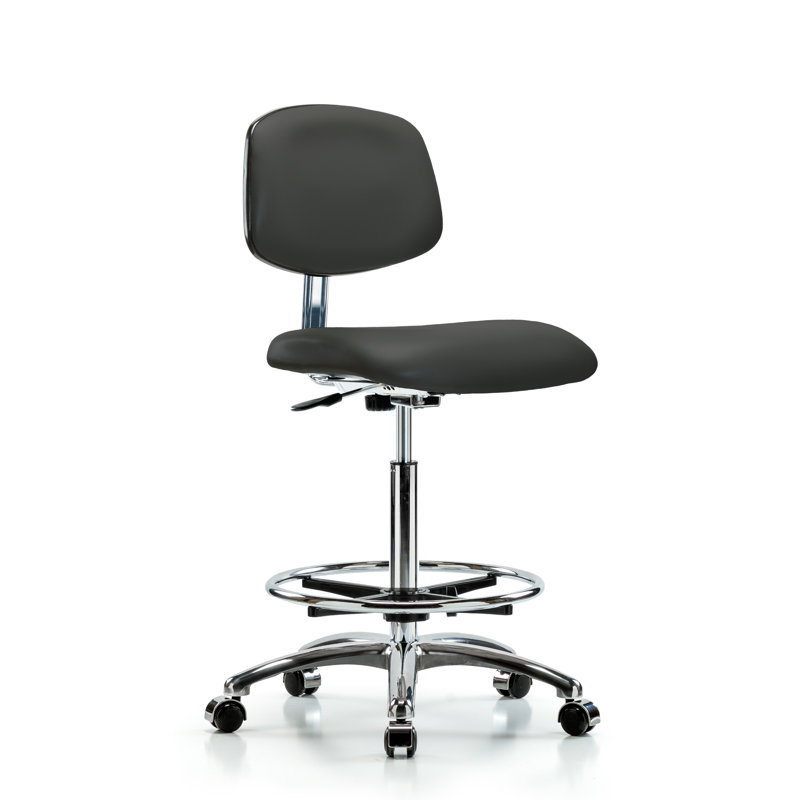 Chaise de dessinateur Iyana, Roulettes, Gris anthracite