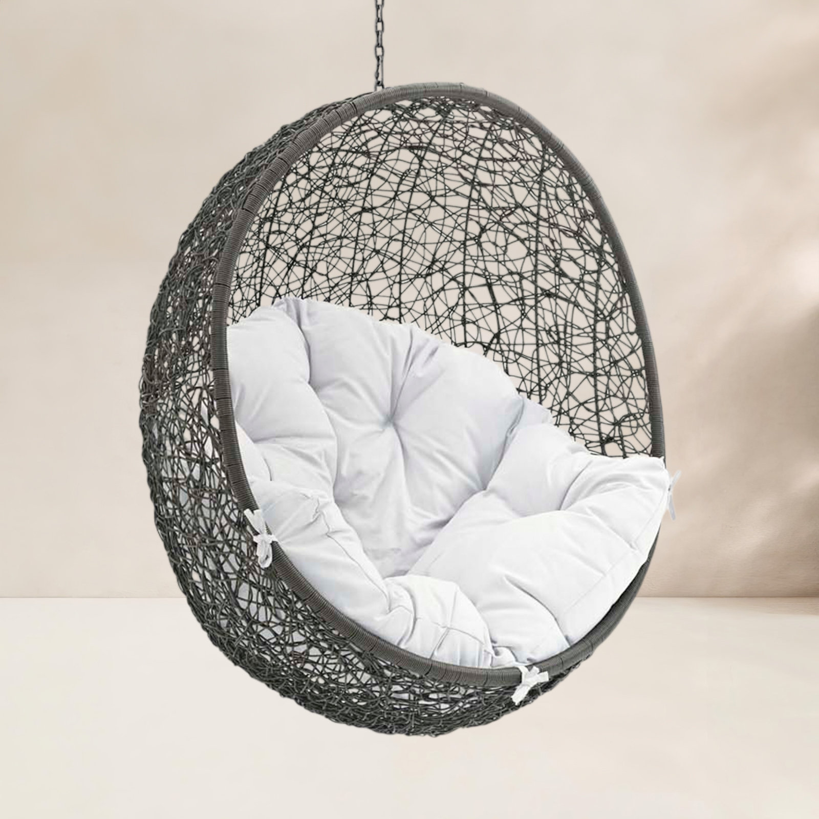 Modway Hide Swing Chair, Gray/White