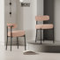Boucle Dining Chairs Set of 6, Upholstered Dining Chairs with Black Metal Legs, Modern Dining Chair