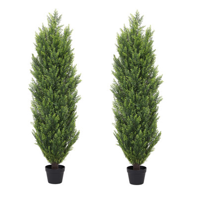 4FT Tall Artificial Topiary Cedar Trees Outdoor