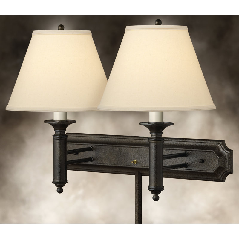Steel Plug-in Armed Sconce