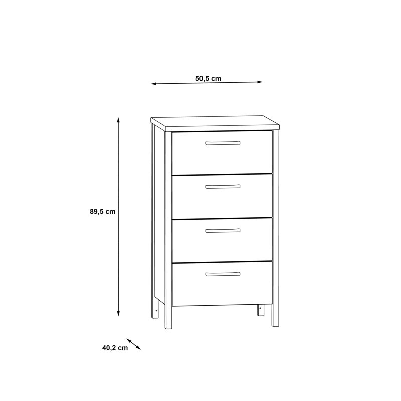 Adysen 4 - Drawer Rectangle Accent Chest