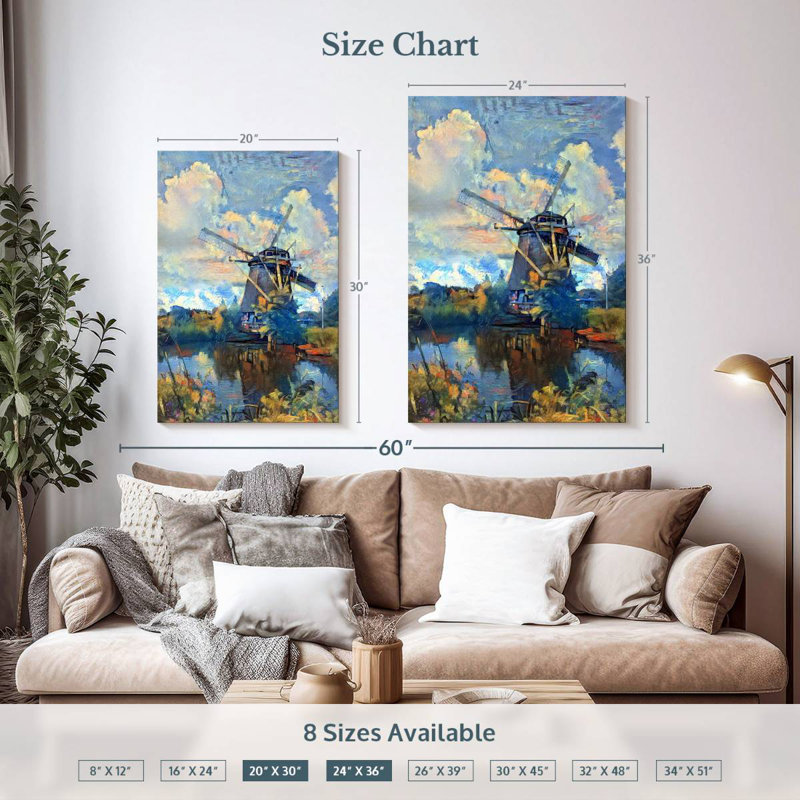 Lilie Amsterdam Windmill, 36" H x 24" W