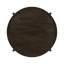 Table basse ronde en bois, brun foncé