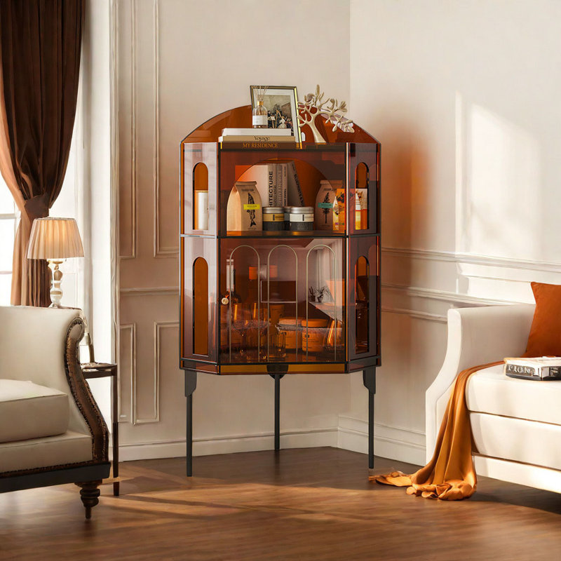 French Modern Accent Cabinet Accent Cabinet, Amber