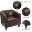 Chaise d'invité en cuir reconstitué-116723256