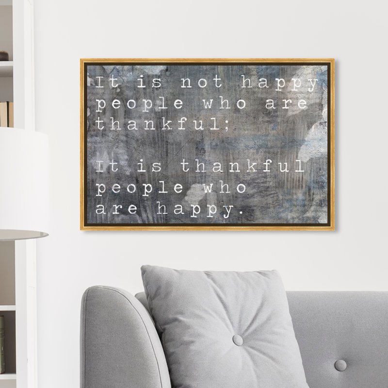 Typographie et citations «Happy People Inspirational Quotes and Sayings», reproduction d'impression, H 36 po x l 24 po
