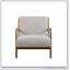 Fauteuil crème en polyester avec 4 pieds