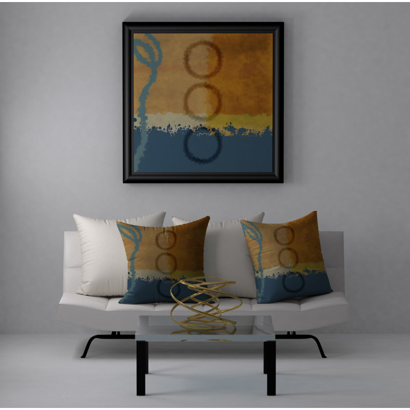 Abstract Throw Pillow, 24" H x 24" W