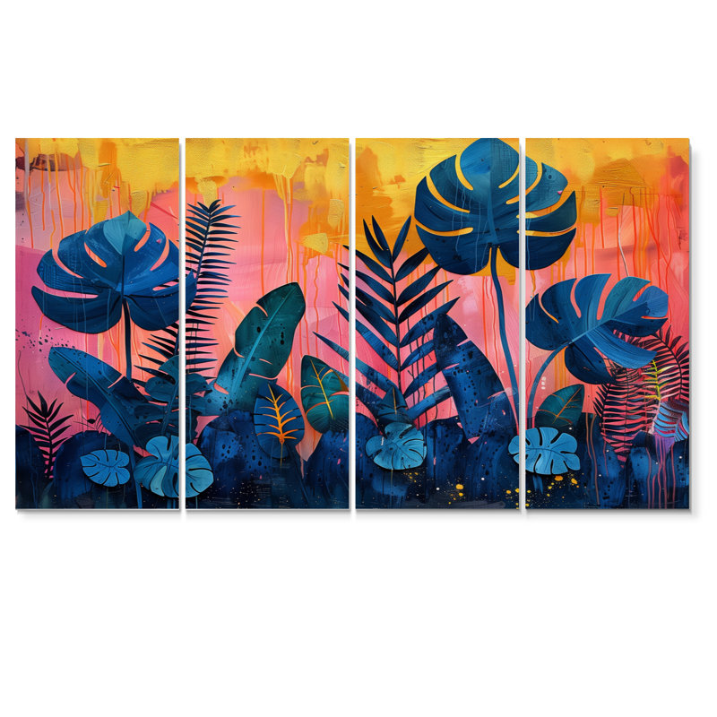 Ensemble de salon mural Burkittsville - Palmiers et palmiers, H 28 po x l 48 po